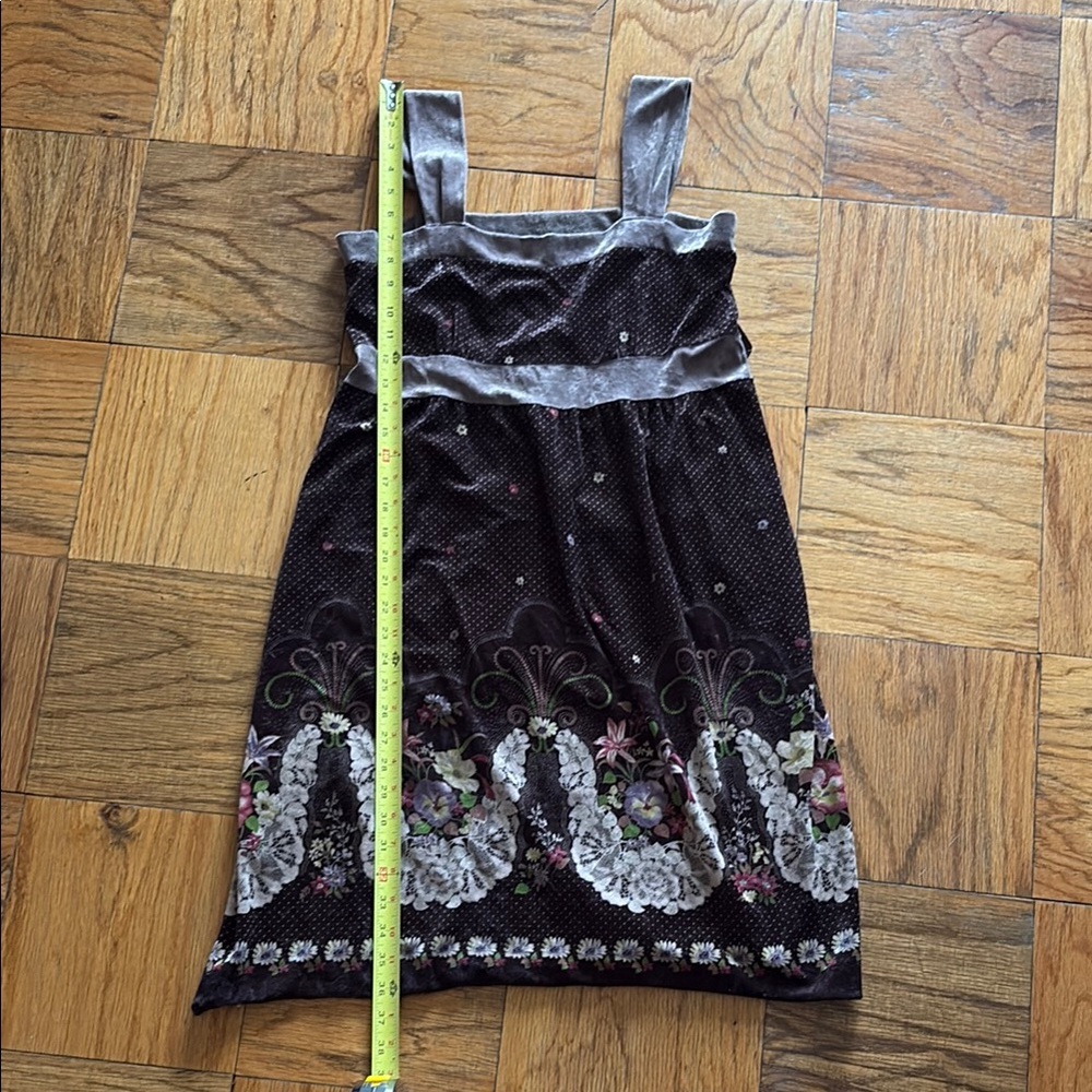 Vintage Brown Sleeveless Square Neck Midi Sundress - Picture 5 of 9